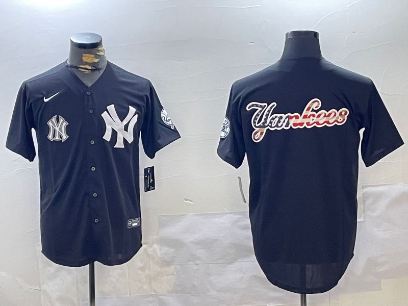 Men New York Yankees Blank Black Fashion Game Nike 2024 MLB Jersey style 6->new york yankees->MLB Jersey